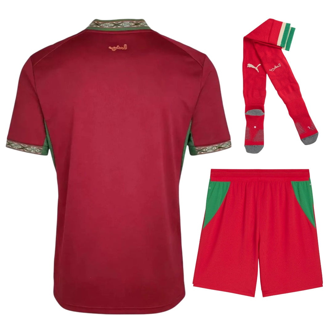 Morocco World Cup Men's Home Kit 2026 for Kids-League Threads